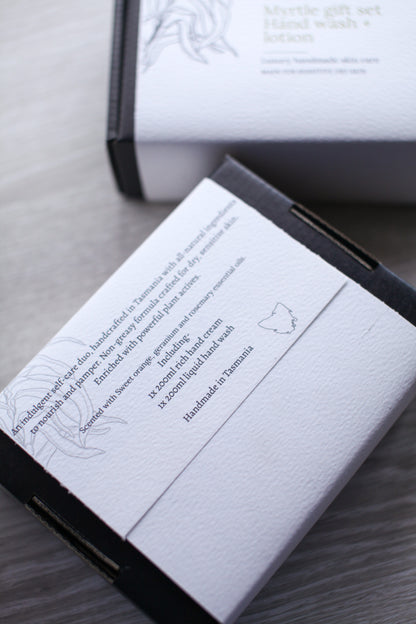 Close-up of a product packaging with text. Wholesale handmade