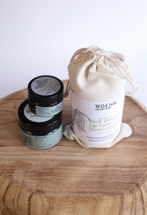 Bush lemon Twin Set – Hand Cream & Lip Balm Gift Bag