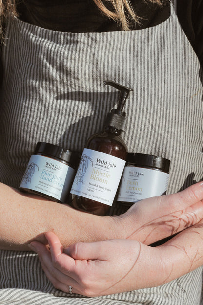 Myrtle bloom hand cream tasmanian made skincare myrtle