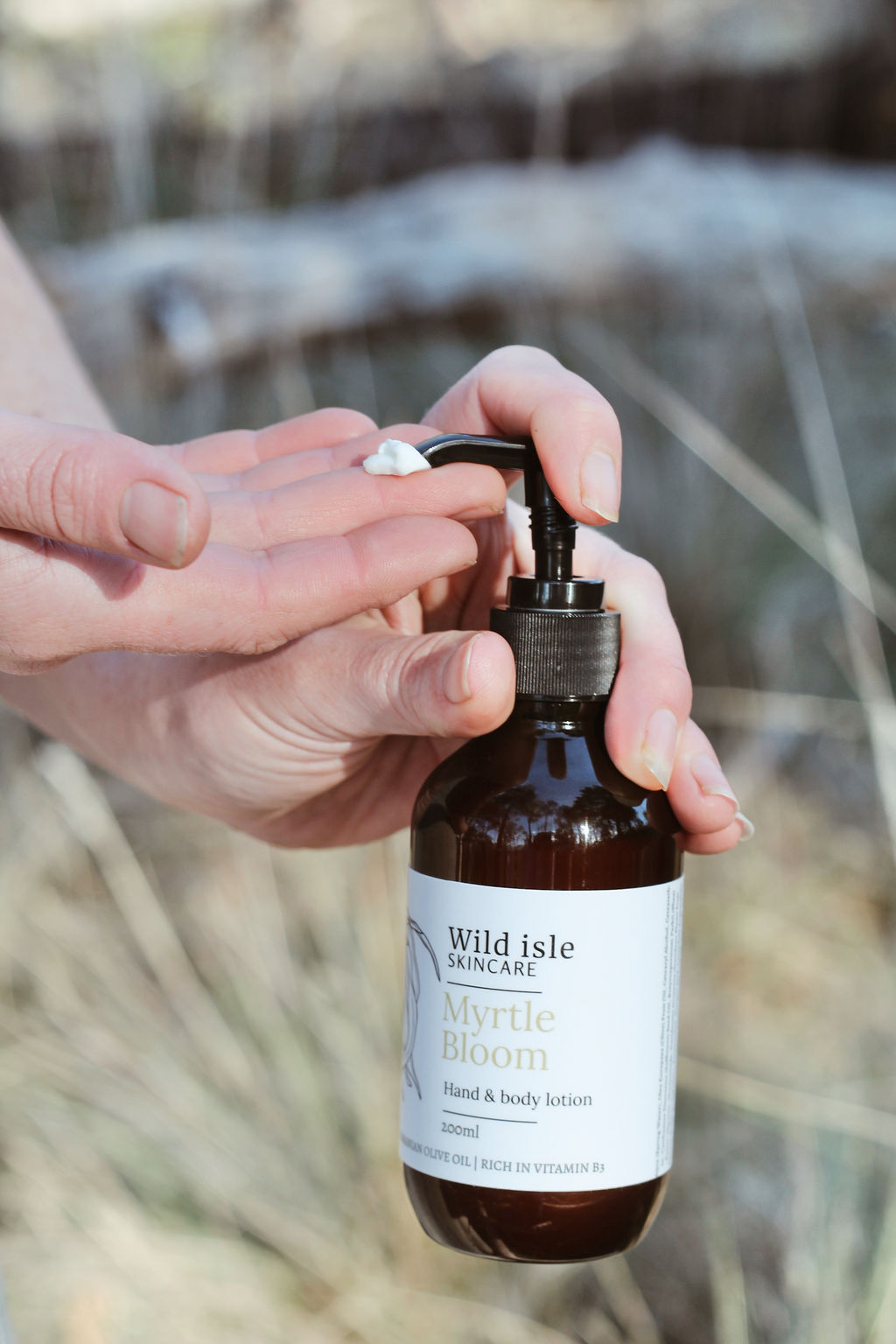 Myrtle bloom hand cream tasmanian made skincare wild isle skincare