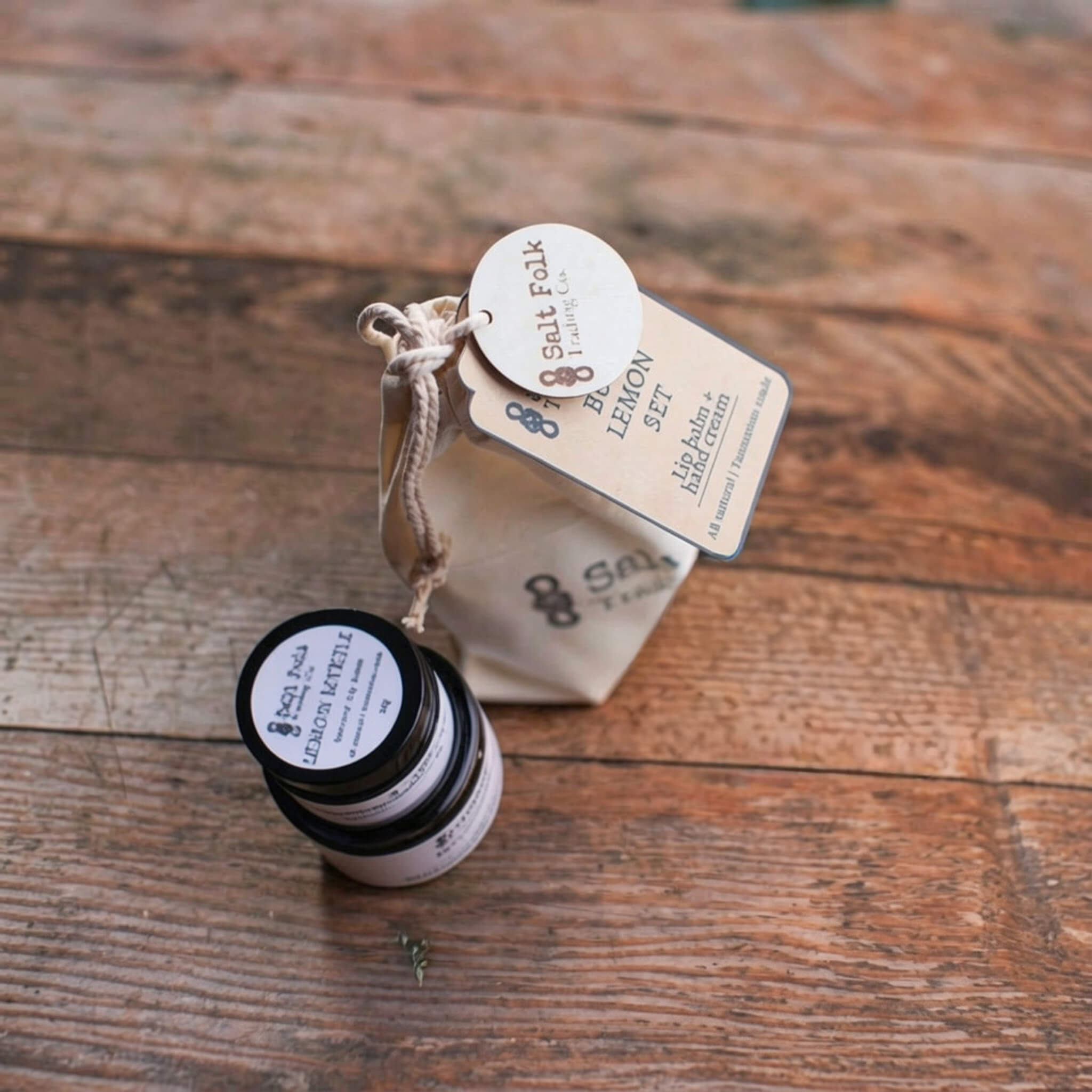 Bush lemon Twin Set – Hand Cream & Lip Balm Gift Bag - Salt folk trading coSalt folk trading co