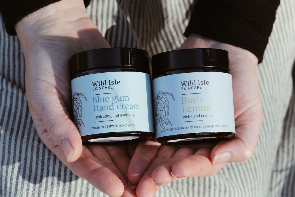 tasmanian blue gum hand cream tasmanian made skincare wild isle hydrating